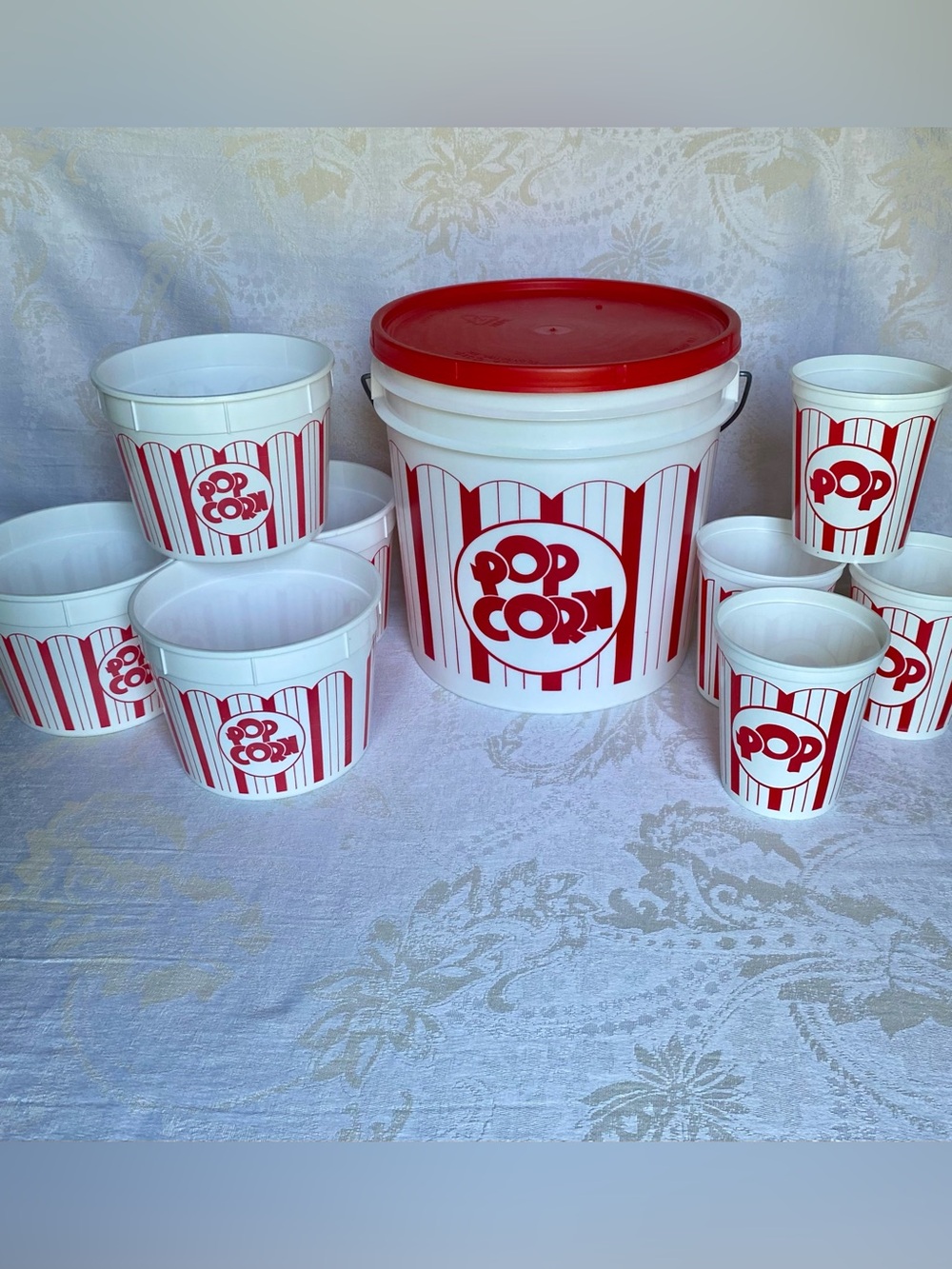 Popcorn Bucket Serving Set 9 pc. Set
